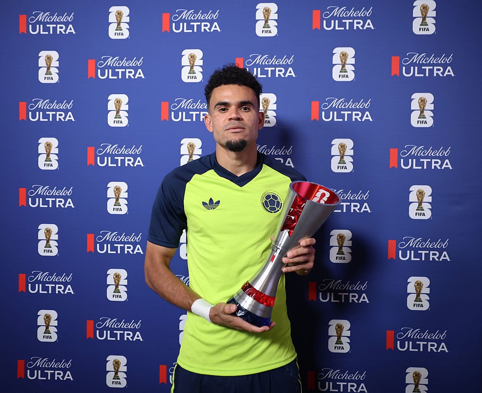 Luis Díaz foi eleito o craque do jogo entre Uzbequistão e Colômbia