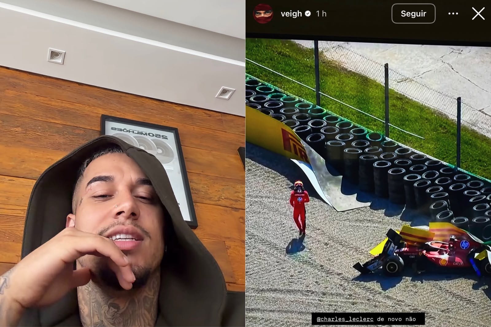 Veigh reage a nova batida de Leclerc, alvo de meme com hit do rapper