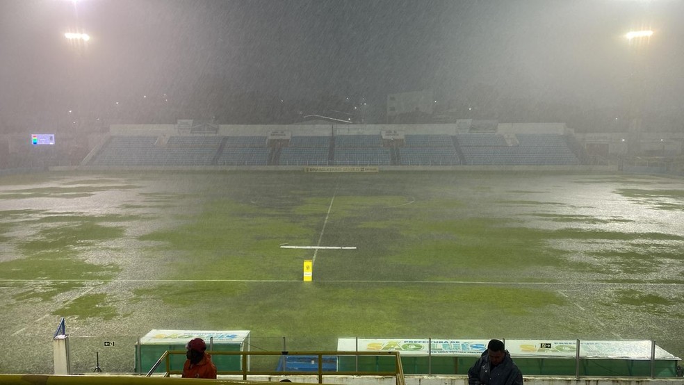 Est&aacute;dio Nhozinho Santos, em S&atilde;o Lu&iacute;s &mdash; Foto: Anderson Birino/ge