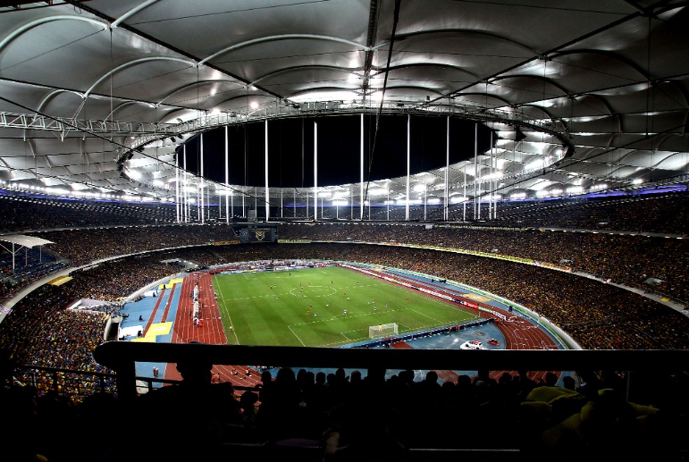 Estádio Nacional Bukit Jalil comporta cerca de 84,4 mil pessoas — Foto: Reprodução / Internet