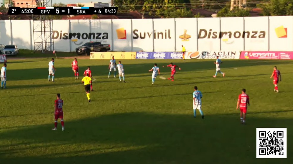 Porto Velho 5 x 1 São Raimundo-RR - 7ª rodada da Série D 2024 — Foto: Reprodução/TV Porto Velho