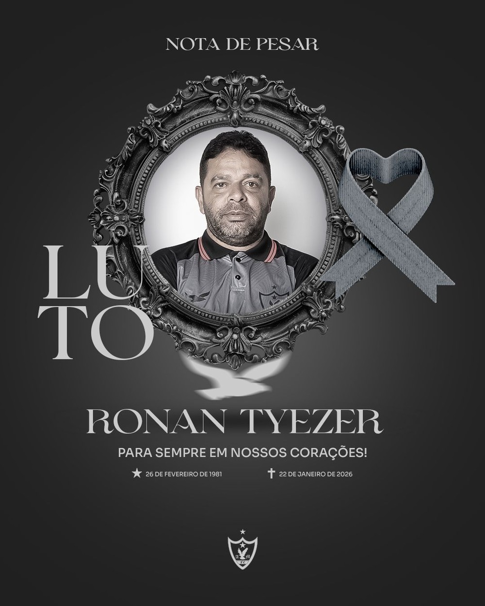 Técnico do sub-20 do Águia de Marabá tem morte encefálica confirmada após acidente