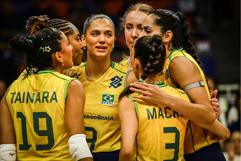 Brasil x Bulgária VNL 2026 — Foto: Volleyball World