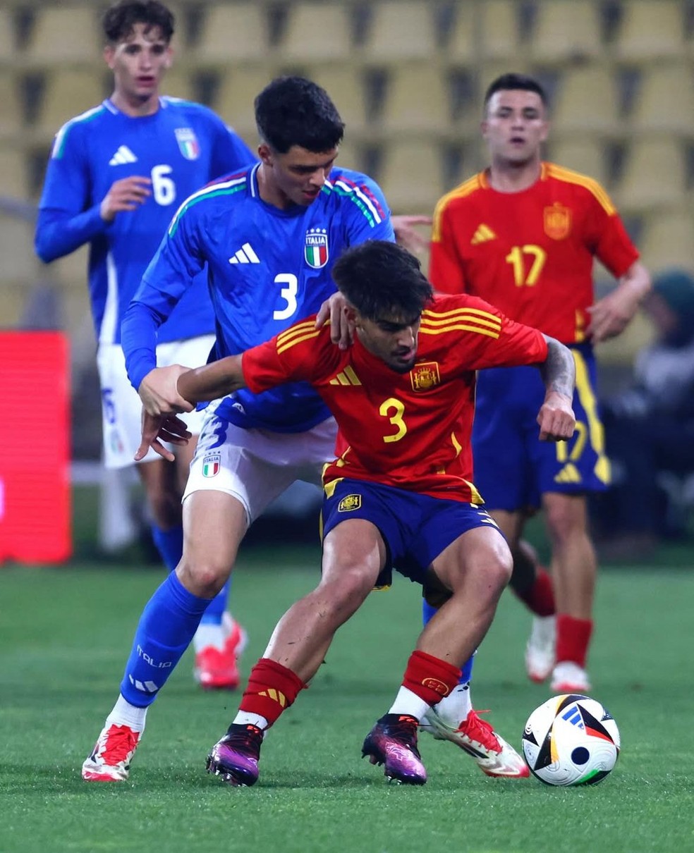 Fellipe Jack atuando pela seleção da Itália — Foto: Arquivo Pessoal