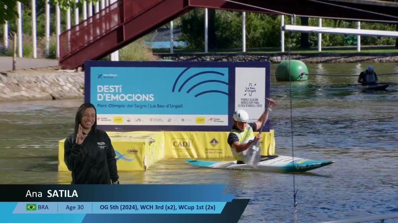Ana Sátila é campeã do C1 na final da Copa do Mundo de canoagem slalom