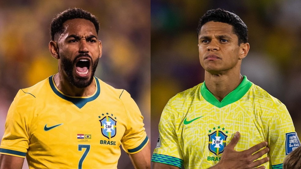  Matheus Cunha e Douglas Santos podem se tornar os primeiros paraibanos convocados simultaneamente para defender o Brasil em uma edição de Mundial — Foto: Reprodução/Instagram