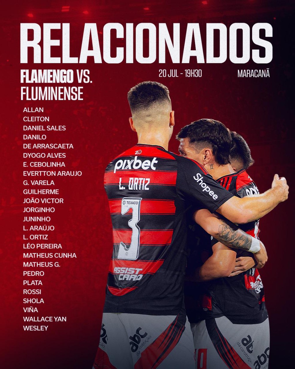 Relacionados Flamengo x Fluminense — Foto: Reprodução