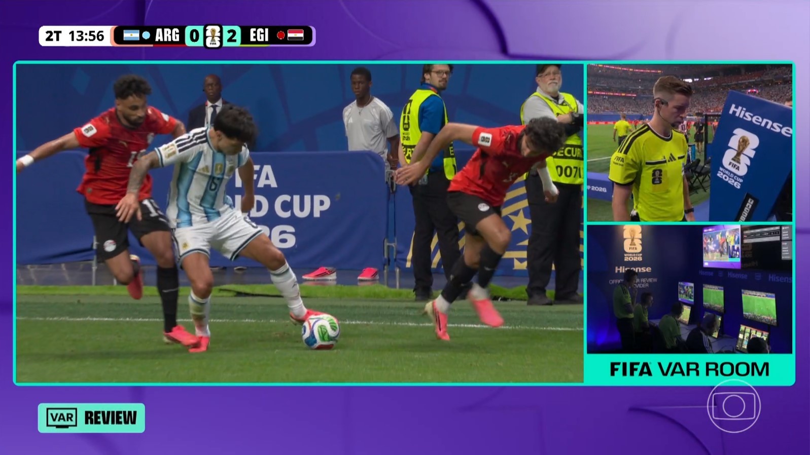 PC Oliveira concorda com anulação de golaço do Egito contra a Argentina; veja o vídeo