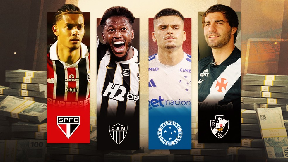 Clubes da S�rie A gastam mais de R$ 2 bilh�es em contrata��es � Foto: Editoria de arte/ge