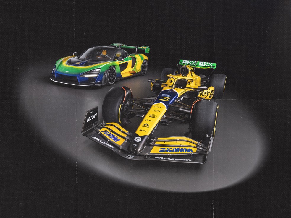 McLaren terá carro verde e amarelo no GP de Mônaco em homenagem a Ayrton Senna — Foto: McLaren