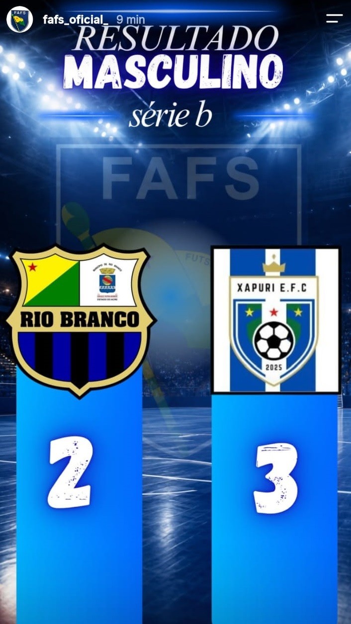 Montenegro segue 100% e Xapuri TS estreia com vitória na Série B do Acreano de Futsal