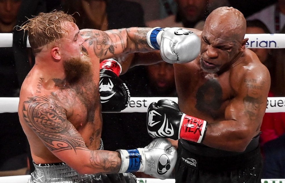 Mike Tyson x Jake Paul — Foto: Getty Images