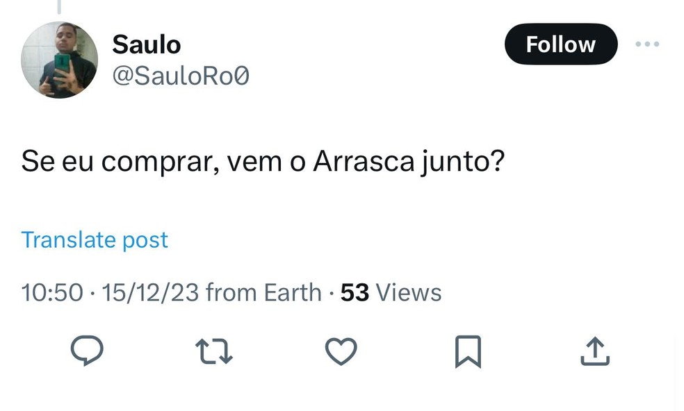 Torcedor faz piada com preço de novas camisas do Flamengo — Foto: Reprodução/ Twitter