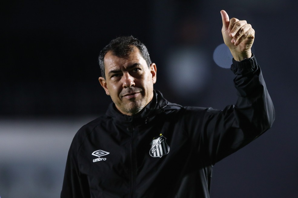 Fábio Carille antes de Santos x Ituano — Foto: Reinaldo Campos/AGIF