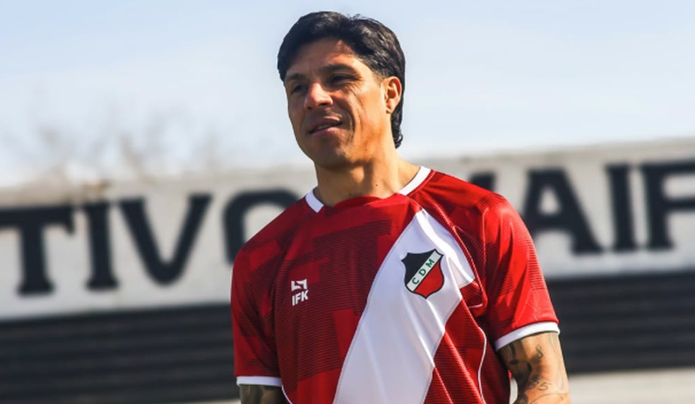 Enzo Pérez pelo Deportivo Maipú — Foto: Reprodução
