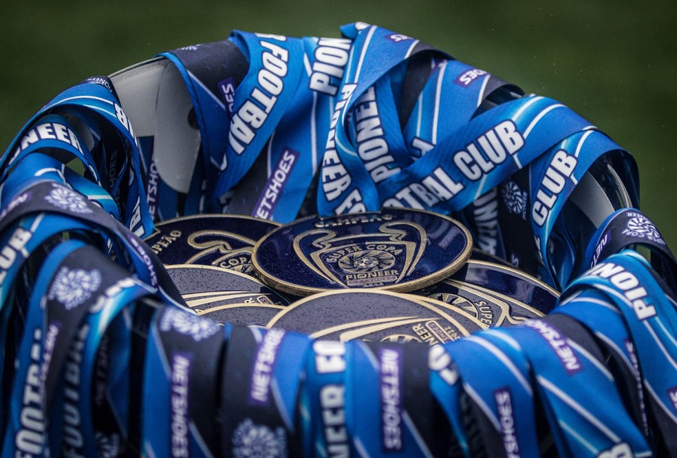 Medalhas entregues ao campeão da Super Copa Pioneer — Foto: @iagueira/Copa Pioneer