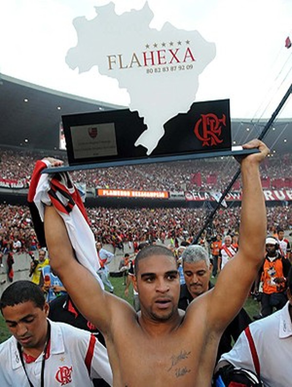 Adriano, Flamengo x Grêmio 2009 — Foto: André Durão / GloboEsporte.com
