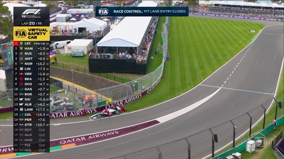 Bottas abandona o GP da Austrália de F1 — Foto: Reprodução