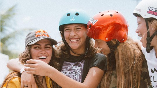 Inseparáveis, Yndiara, Dora e Isadora crescem juntas no skate e dividem sonho por Tóquio 2020