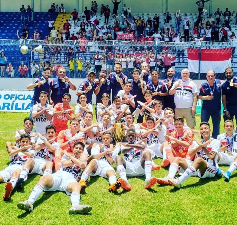 Mário Ramalho conquistou o Paulista Sub-13 em 2019 pelo tricolor — Foto: Reprodução/Instagram