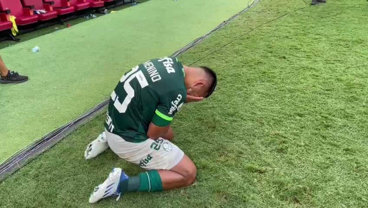 Sao Paulo - SP - 07-03-2021 - ESPORTES/COPA DO BRASIL FINAL - gabriel  menino comemora Palmeiras enfrenta a equipe do Gremio neste Domingo (07) em  jogo valido pela final da copa do