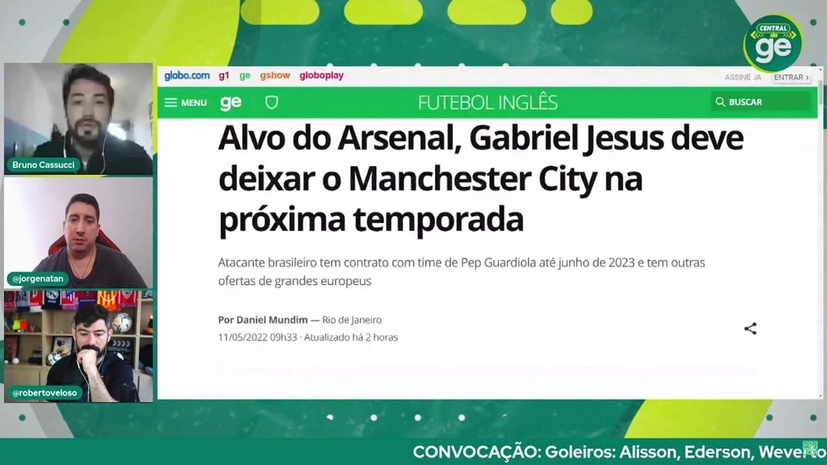 PSG faz oferta por Gabriel Jesus, mas Manchester City não deve negociar o  atacante, blog do lozetti