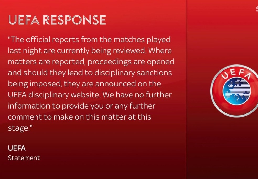 Uefa abre investigação após denúncia de racismo feita por Vini Jr. — Foto: Reprodução