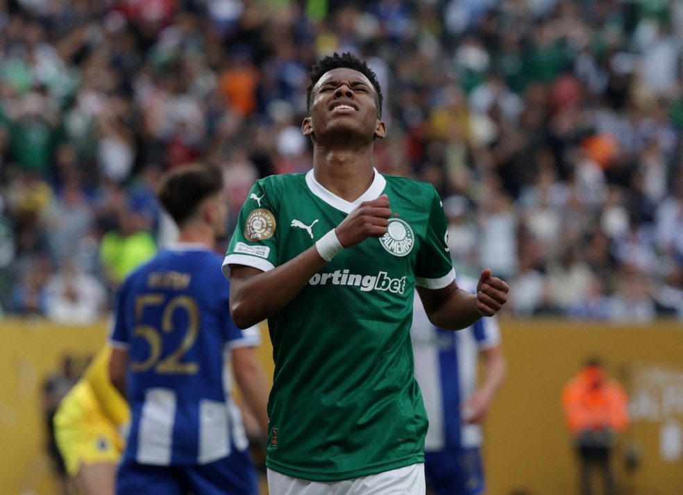 Estêvão Palmeiras x Porto Copa do Mundo de Clubes 2025 — Foto: REUTERS/Jeenah Moon