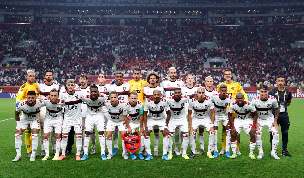 Elenco do Flamengo na final do Mundial de clubes — Foto: Reuters