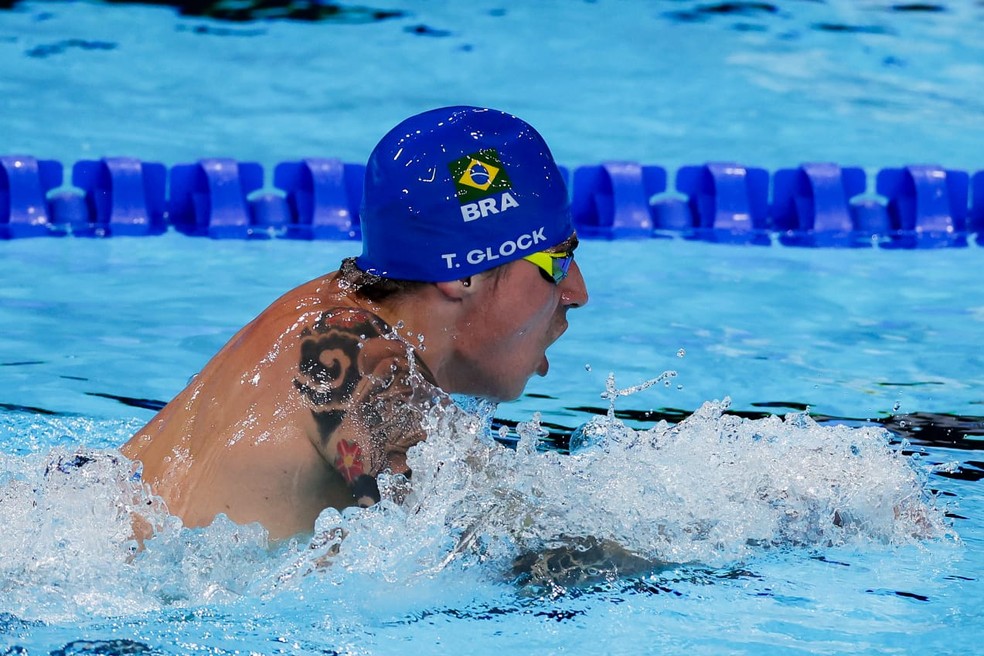 Talisson Glock é bronze no 200m medley em Paris — Foto: Ana Patrícia/CPB