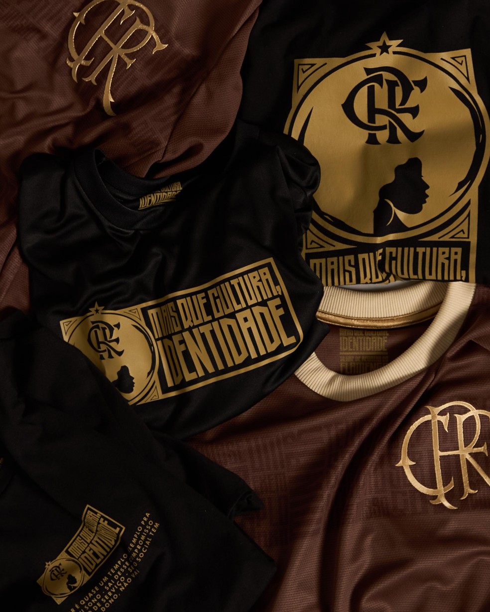 Flamengo lança camisa antirracista no Novembro Negro chamada "Identidade" com a letra de Jorge Aragão — Foto: Divulgação/Flamengo