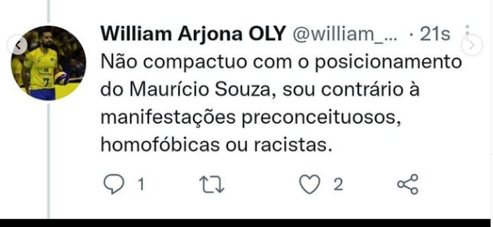 Comentário homofóbico em rede social deixa Maurício Souza sem clube e sem  seleção, Esportes