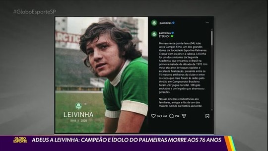 Adeus a Leivinha - Programa: Globo Esporte SP 