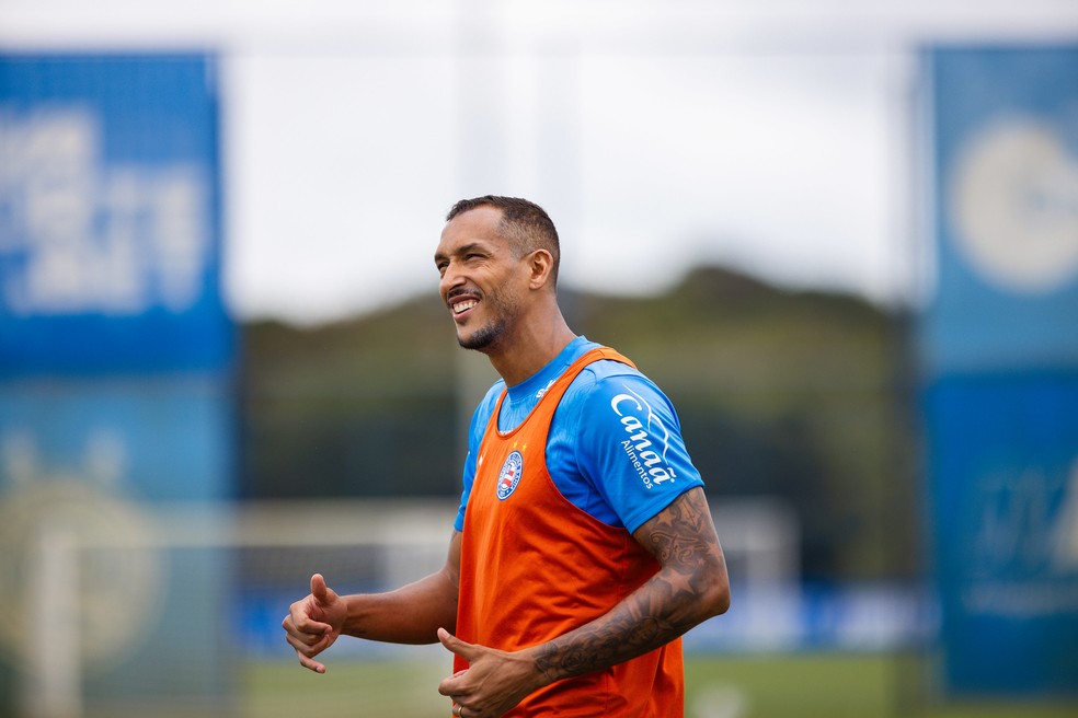 David Duarte em treino no Bahia — Foto: Letícia Martins / Divulgação / EC Bahia