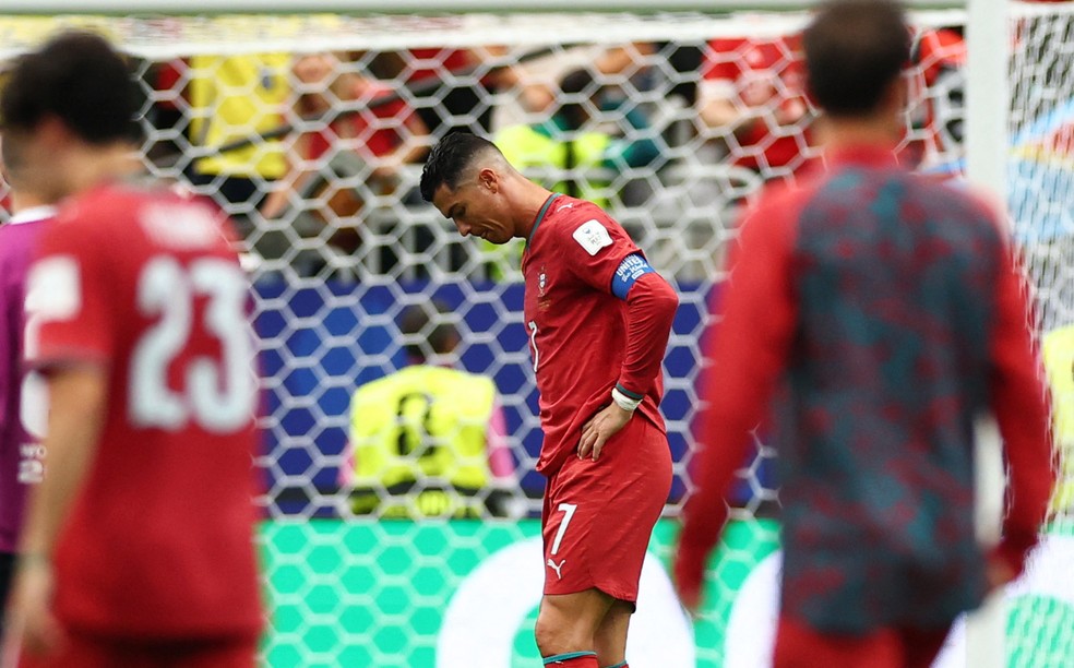 Cristiano Ronaldo Copa lamenta durante partida