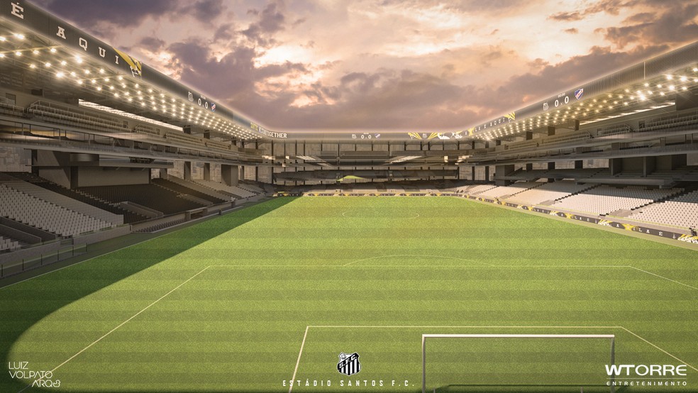 Assim ficará o novo estádio do Santos — Foto: Divulgação