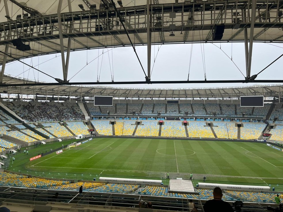 Gramado do Maracanã depois de Vasco x Atlético-MG — Foto: Emanuelle Ribeiro