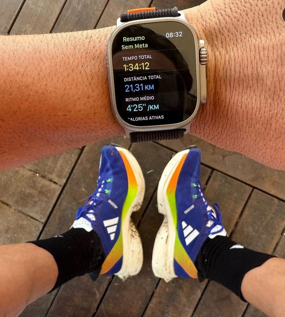 Diego Ribas completou a meia maratona com o excelente tempo de 1h34min12s &mdash; Foto: Reprodu&ccedil;&atilde;o Instagram