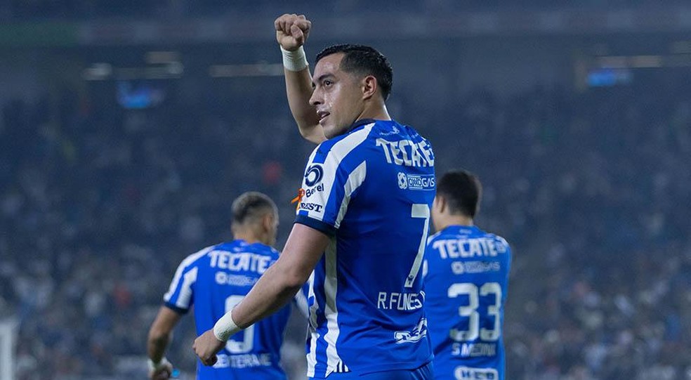 Rogélio Funes Mori comemora gol pelo Monterrey — Foto: Divulgação/Monterrey