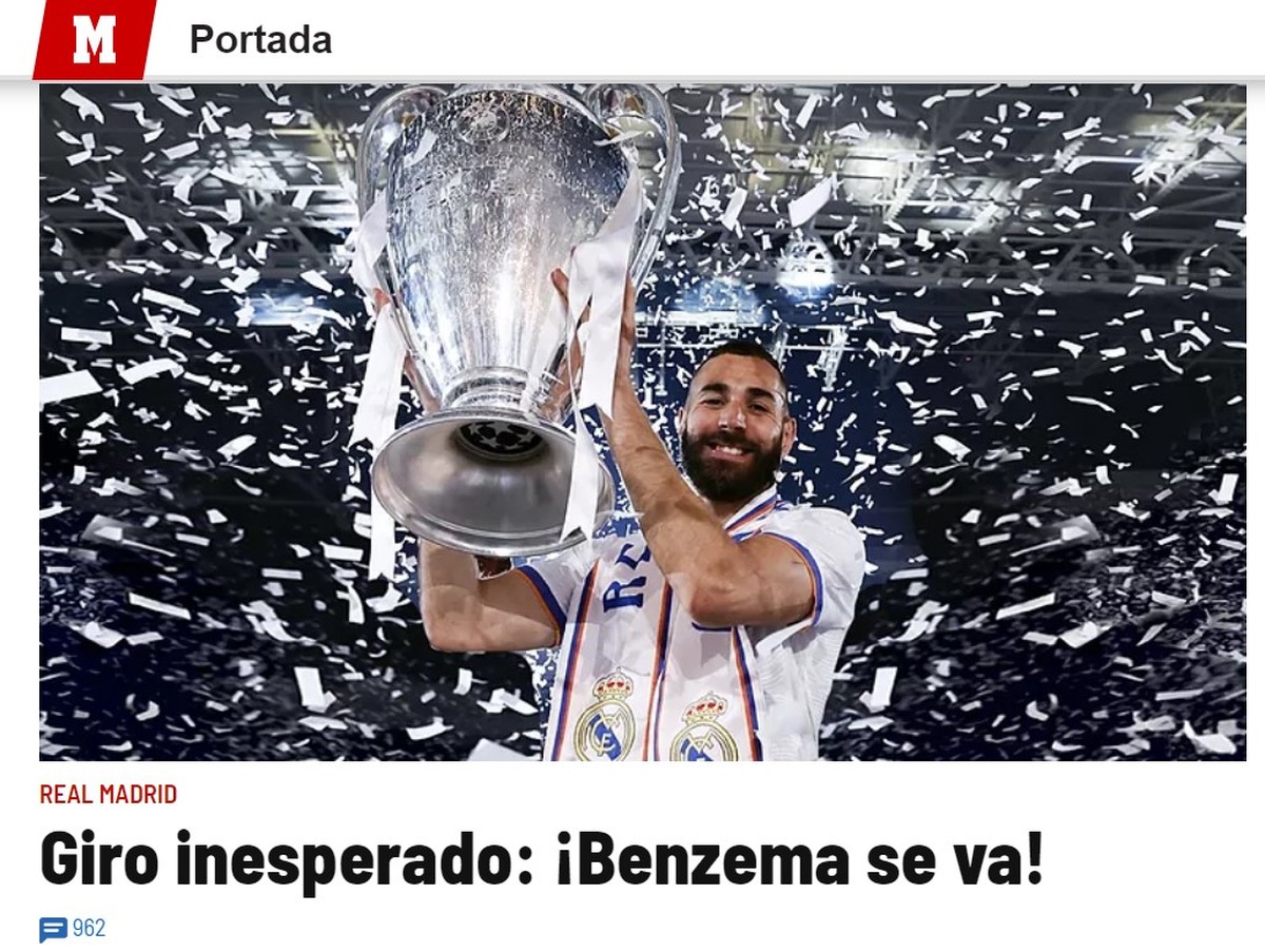 Los diarios hablan de la salida de Benzema del Real Madrid: «El fin de una era».  fútbol internacional