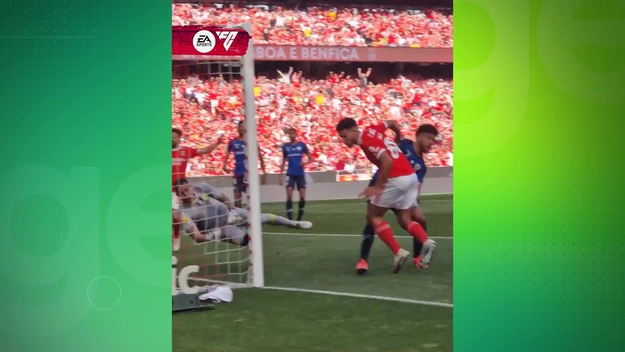 Veja o primeiro gol do Benfica no jogo do título português contra o Santa Clara