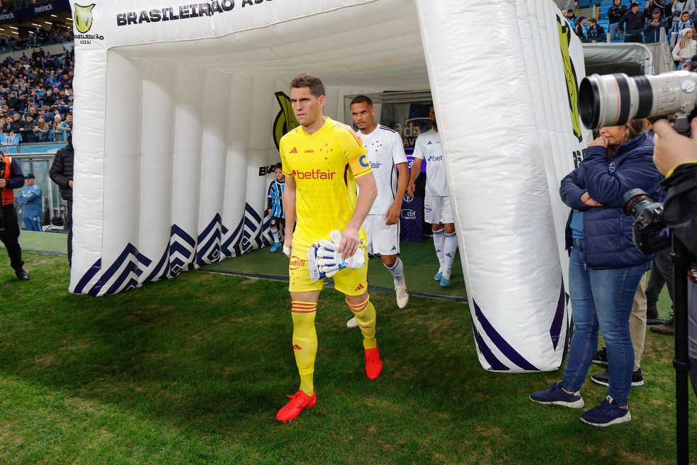 Rafael Cabral se irritou com atuação do Cruzeiro — Foto: Staff Images/ Cruzeiro