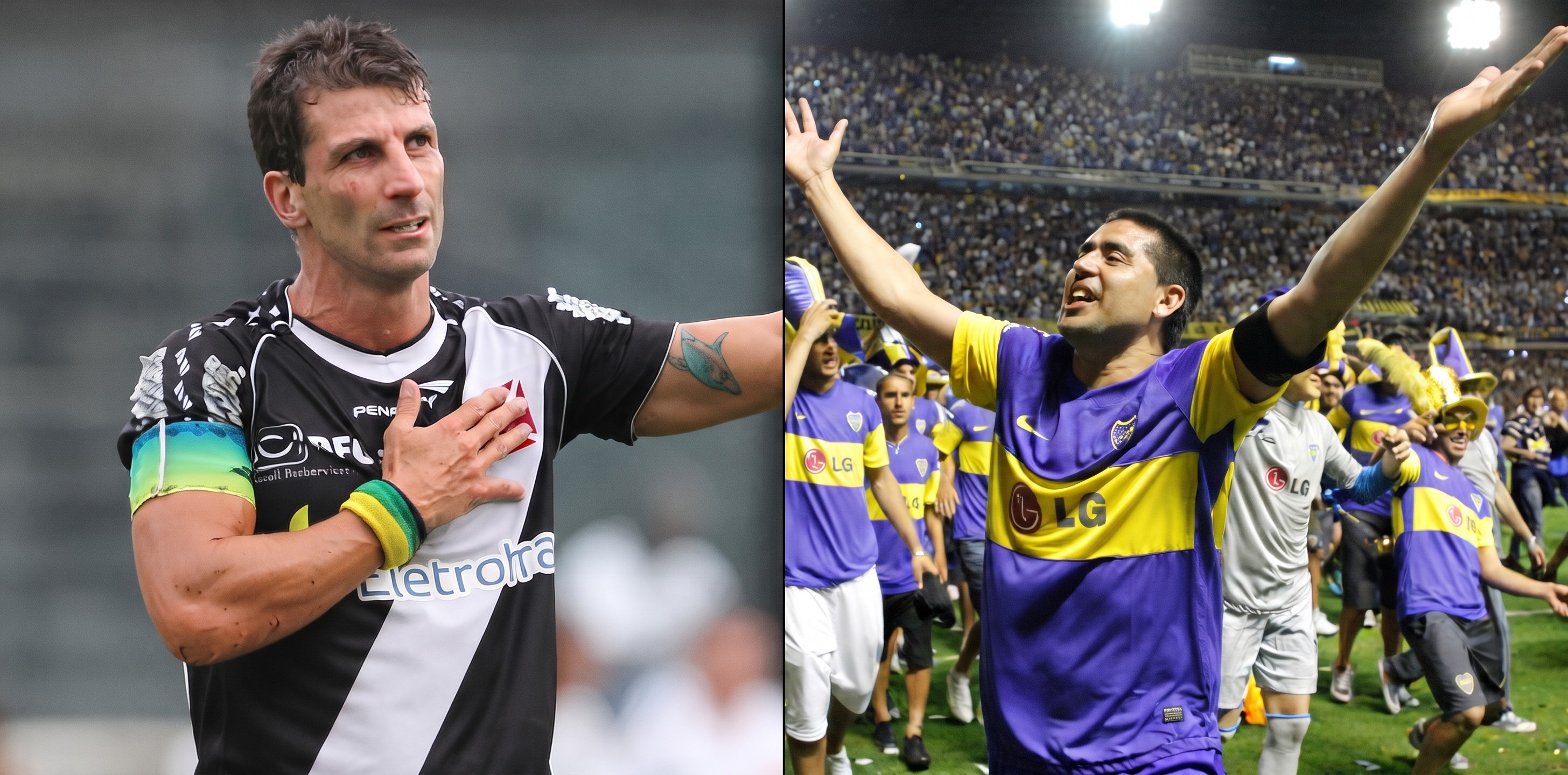 Pedrinho x Riquelme: ídolos em campo se reencontram em Vasco x Boca como presidentes