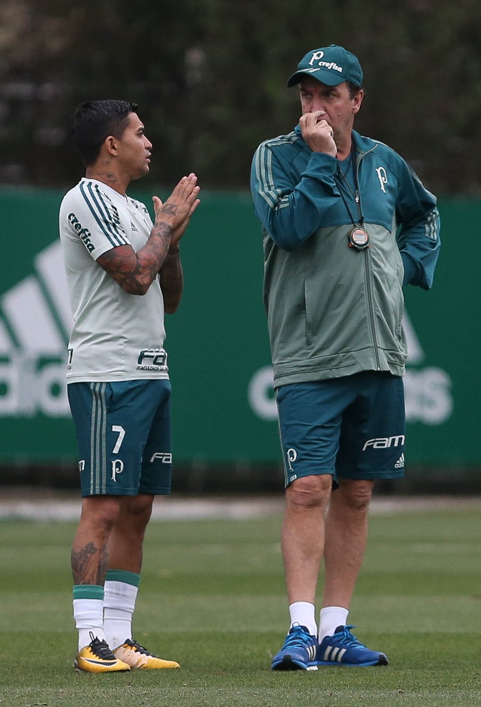 Cuca e Dudu Palmeiras — Foto: Cesar Greco/Ag Palmeiras