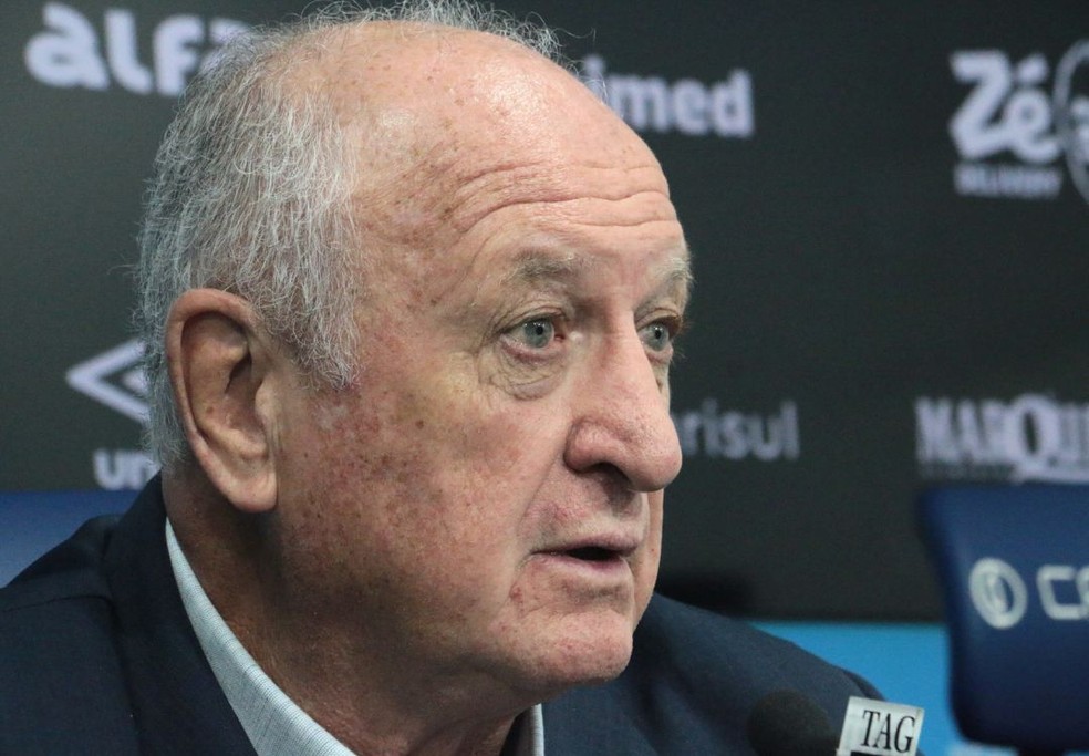 Felipão iniciou sua quinta passagem pelo Grêmio, desta vez, com coordenador técnico — Foto: Rafael Favero / ge.globo