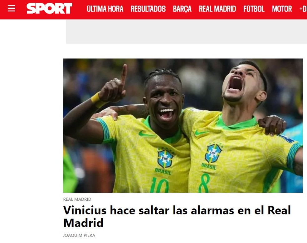 Sport da Espanha — Foto: Reprodução/Sport