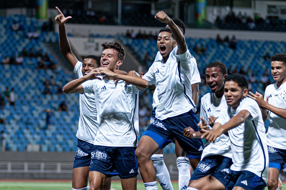 Cruzeiro Sub-17, na Copa do Brasil 2024 da categoria — Foto: Staff Images / Cruzeiro