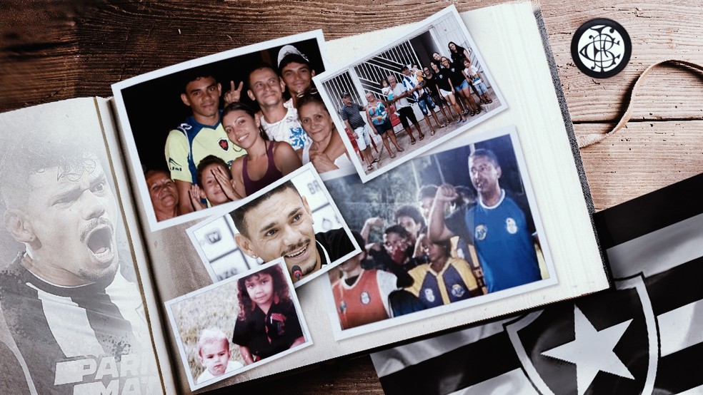 Família, amigos... Futebol: as origens de Tiquinho Soares, o craque do Botafogo — Foto: Arte/ge
