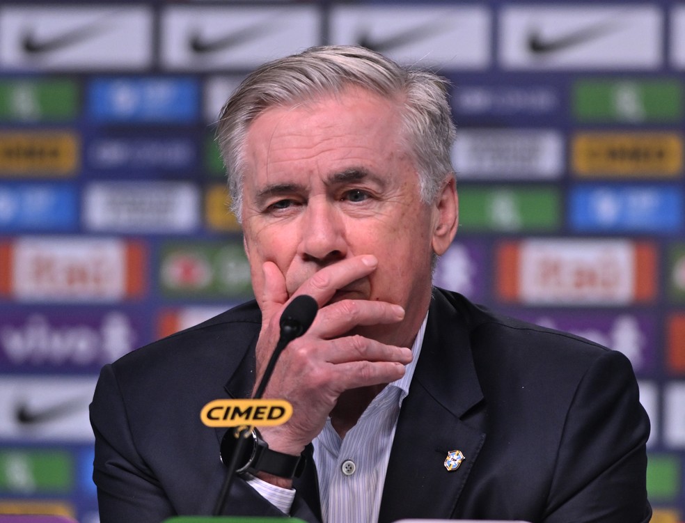 Carlo Ancelotti convocação Seleção Brasileira novembro — Foto: André Durão
