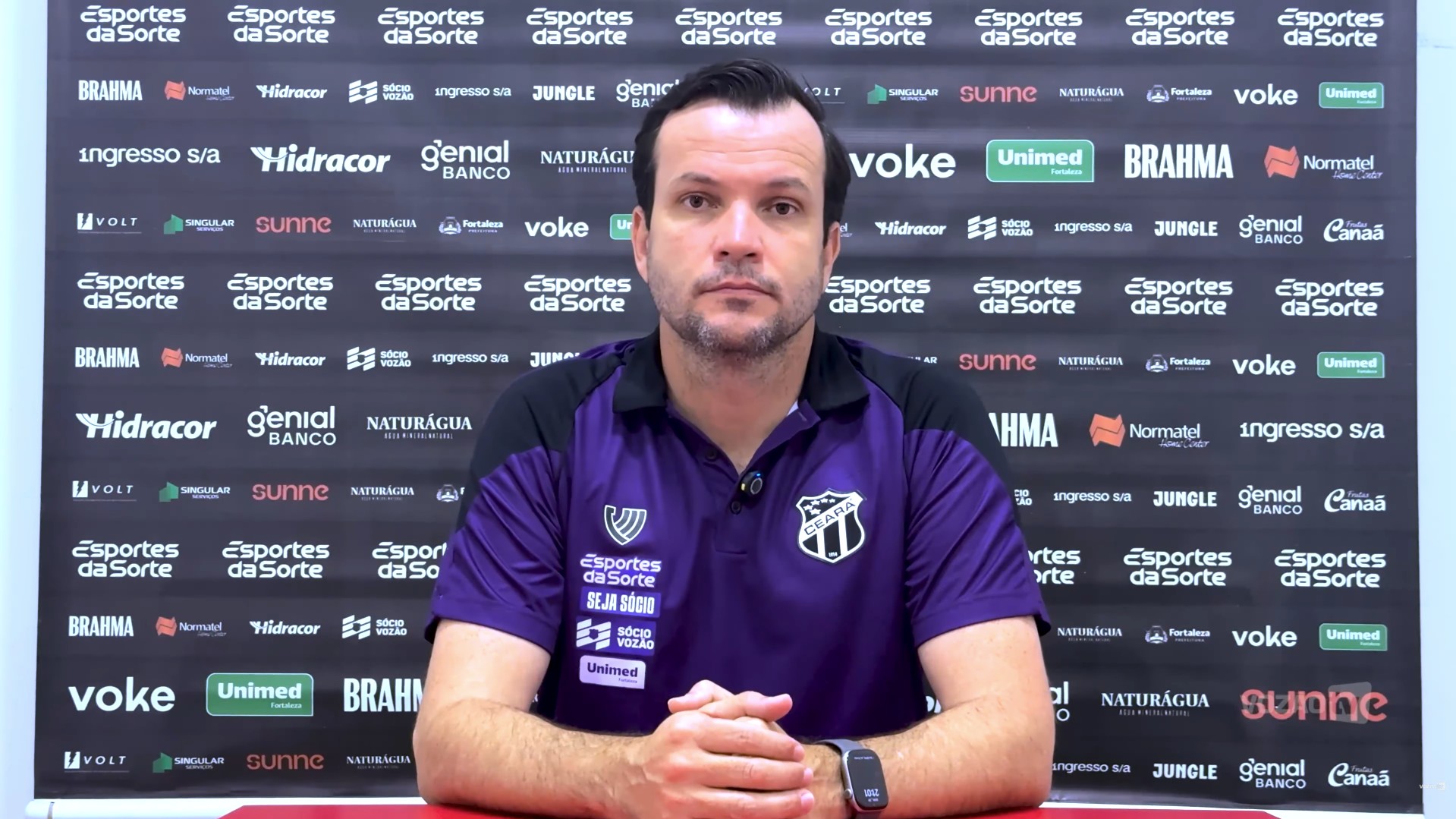 Técnico Daniel Paulista em coletiva após derrota do Ceará